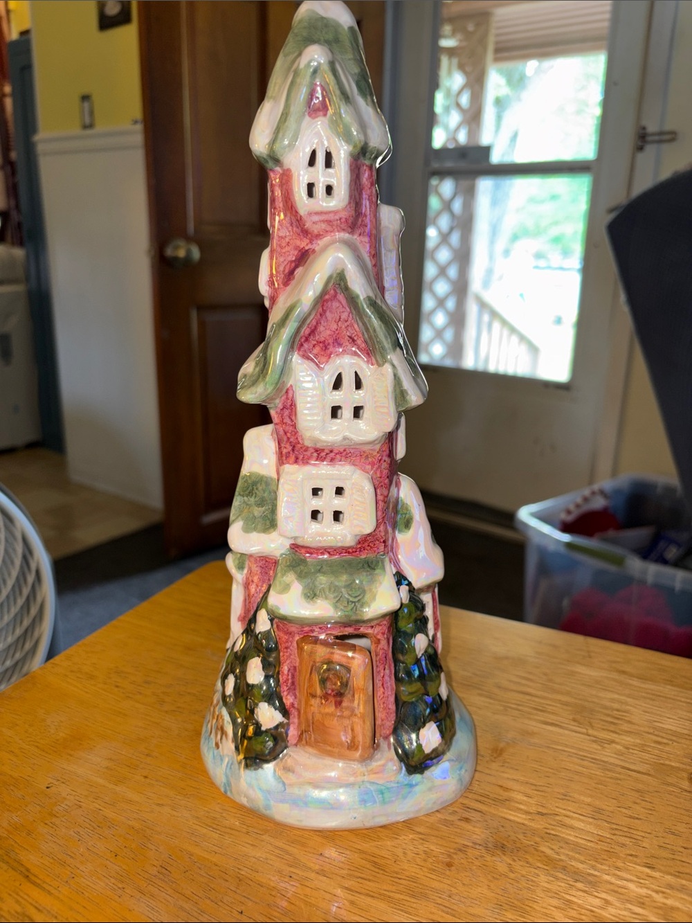 Sterling Christmas House 3 Story Tall Porcelain Village Vintage Home